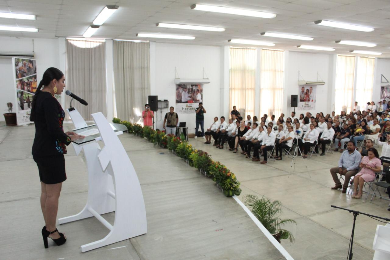 Beatriz Janisse Iglesias Valdivieso rinde Primer informe DIF Municipal de Tonalá.